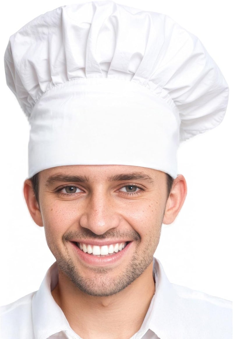 Xeoxarel Chef's Hats Adjustable Elastic Baker Kitchen Cooking Chef Cap for Adult/Kids - Image 1